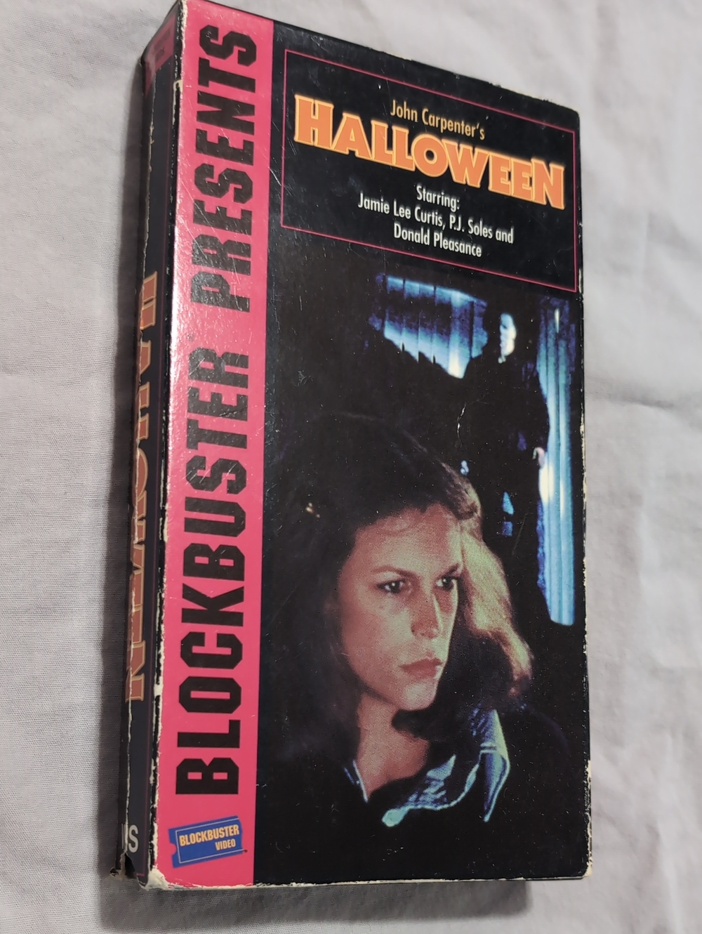 Vintage VHS Blockbuster Halloween Horror Movie GUC Jamie Lee Curtis *BIN